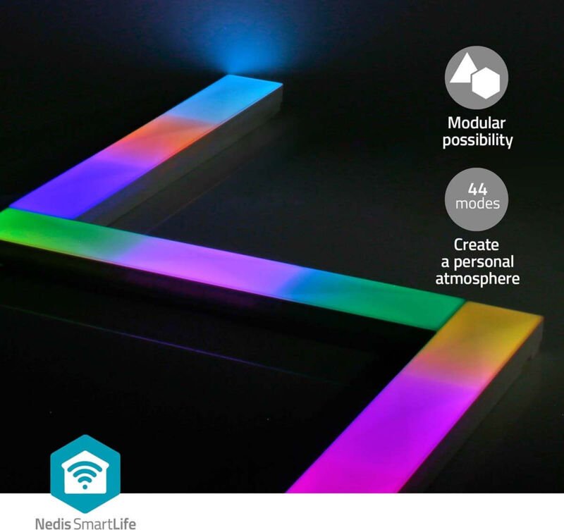 Nedis - Smartlife weihnachtsbeleuchtung bar an der wand wi fi rgbic warmwei android ios