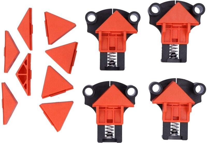 60 ° 90 ° 120 ° Winkelklammern Holzbearbeitung Eckclip Befestigung Handwerkzeuge (Orange) Winkelklemmen - Ej.life