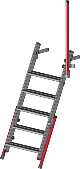 Matisère - LKW-Zugangsleiter mit 5 Stufen – Zugangshöhe von 1,33 bis 1,47 m - F808100005