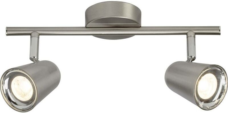 Brilliant - Lampe Nifty led Spotrohr 2flg eisen 2x 4W led integriert smd, 350lm, 3000K Köpfe schwenkbar Energiesparend u...