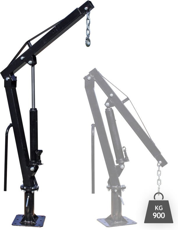 Pickup Kran Ladekran 1800 mm Höhe, 900 kg Traglast und 360° Drehkranz, massiver Standfuß zur Bodenmontage, Werkstattkran...