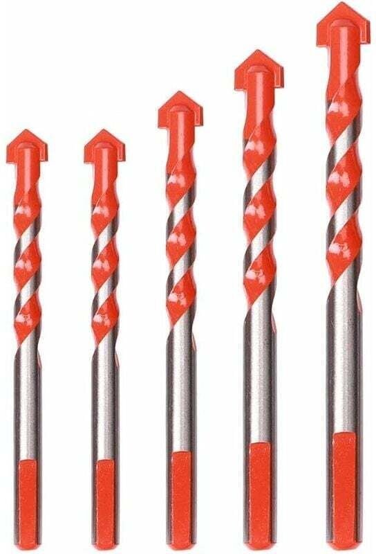 Juego de 5 brocas para baldosas de vidrio, brocas para gres cerámico, brocas de diamante, brocas para baldosas, 6 mm, 8 ...