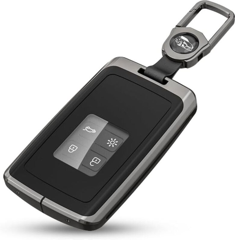 Autoschlüsselhülle, kompatibel mit Renault, Zinklegierung, Autoschlüsselhülle für Renault Clio, Scenic, Megane, Duster, ...