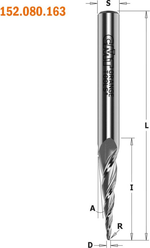 Thumbnail - 152.060.162 KONISCHER SPIRALBOHRER Z3 POS. HWM S=6 D=1.6x25x70 DX
