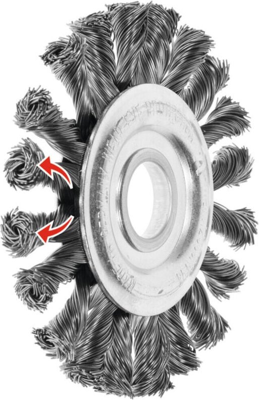 Lessmann ® - Lessmann Rundbürste Wechselzopfung, Stahldraht 0,50 mm, Bürsten-⌀xBohrungs-⌀ / Gewinde: 115X22 mm