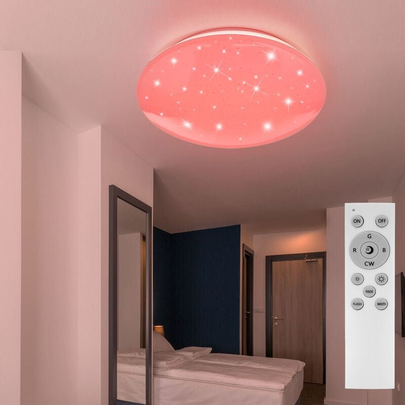 Etc-shop - rgb led Decken Leuchte Kinder Schlaf Zimmer Sternen Himmel Effekt Lampe dimmbar fernbedienung