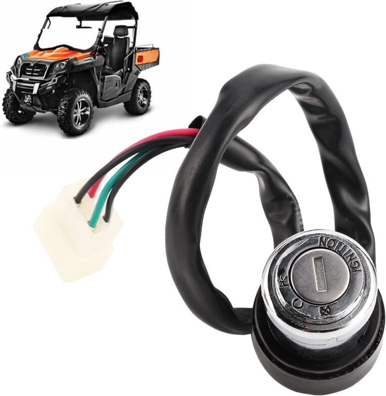 Zündschloss, Motorrad Zündschloss Schloss mit Schlüssel Fit für CFmoto CF188 CF500 CF600 500cc 600cc - Ej.life