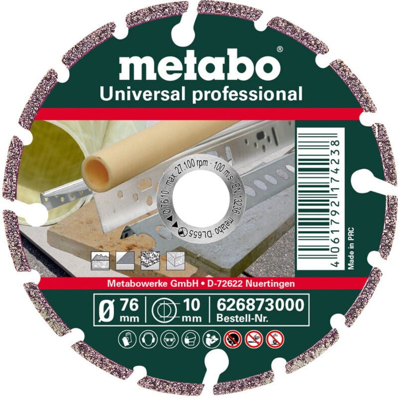 Thumbnail - Metabo - Diamanttrennscheibe, 76x10,0mm, 'up', Universal 'professional'