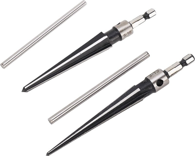 Konische Reibahle mit 6 Nuten, T-Griff, tragbar, 45 Stahl für Musikinstrumente, Holzbearbeitung