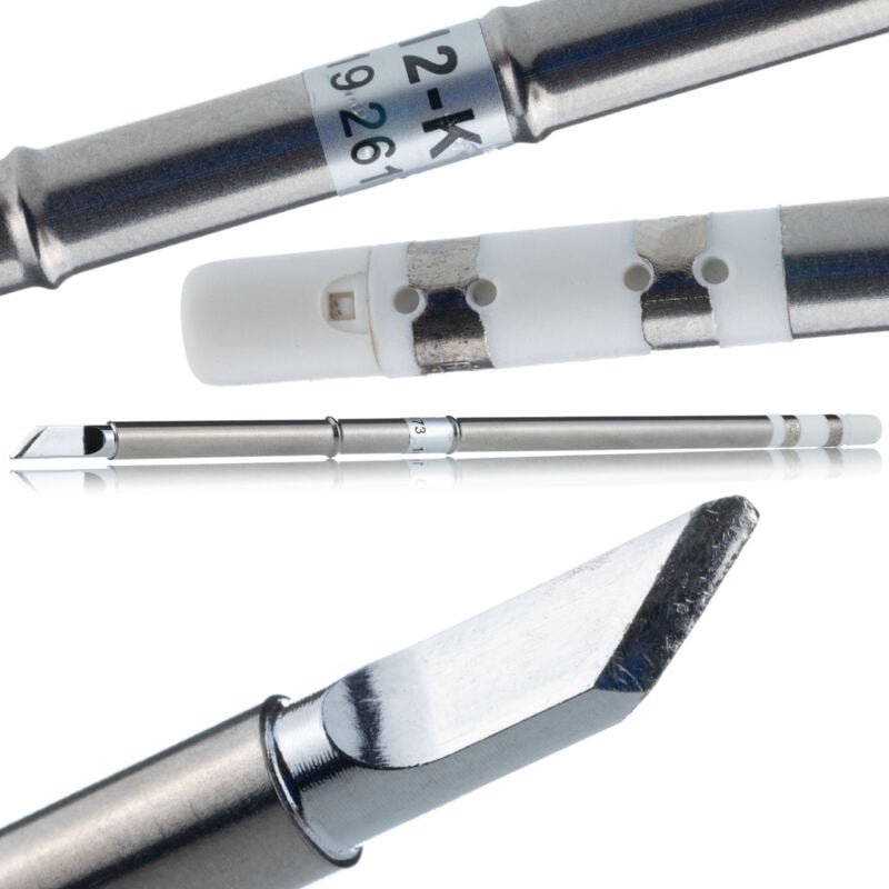 Rosfix T12-KL – Lötspitze mit integrierter Heizung schnelle Aufheizung, präzise Temperaturmessung kompatibel mit T12-Löt...