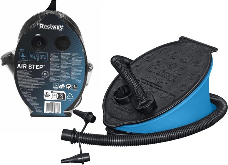 Foot pump 23cm x 15cm compact and portable