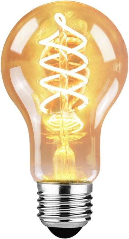 Thumbnail - GBLY 1er pack LED Glühbirne E27 Vintage Lampe - A60 Warmweiß Filament Leuchtmittel 2200K Edison Retro Glühlampe 4W Dekor...