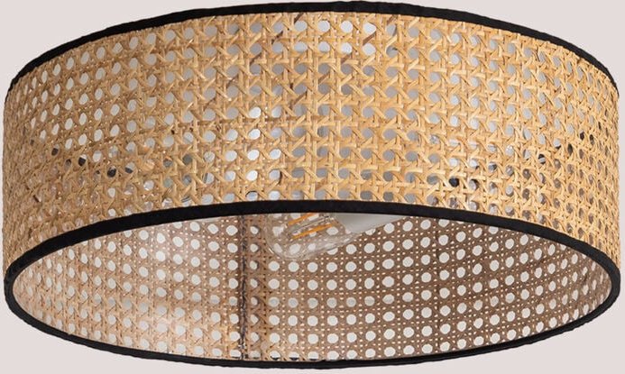 Sklum - Deckenleuchte aus Rattan Luxio Natürlich