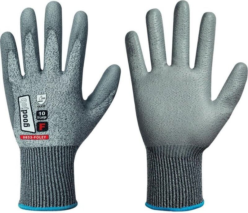 Schnittschutzhandschuh foley, Cut f, grau, Gr.8