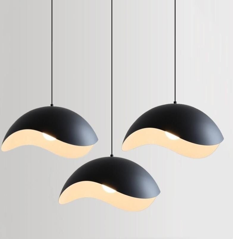 E27 Industrielle Pendelleuchten Metall Hängelampe Innenbereich Deckenleuchten für Wohnzimmer Schlafzimmer 3 Stücke Schwa...