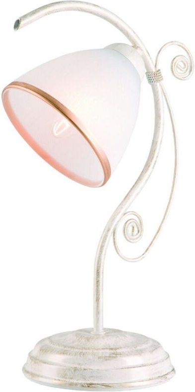 Lamkur Lighting - Lamkur Retro Tischlampe Weiß, 1x E27