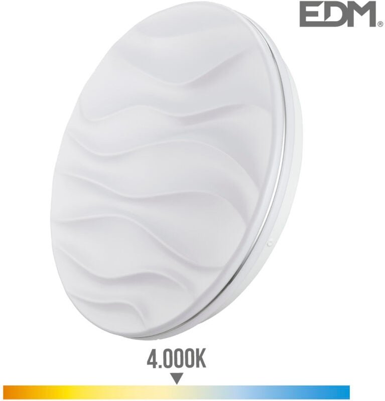 EDM - Wandleuchte super led anbauleuchte 12w 1160lm 4000k ø27x6cm modell desert