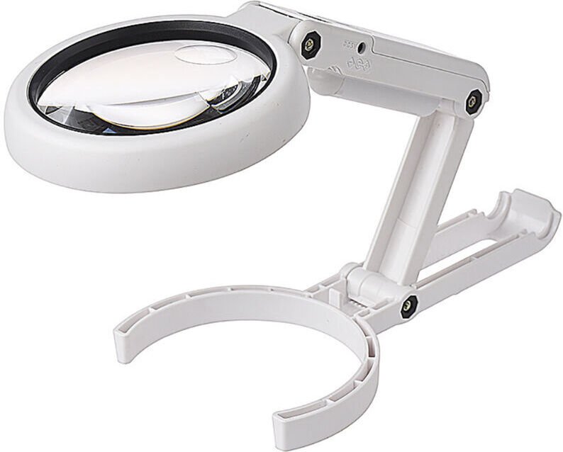 Vtizikl Lampe Table Verre Loupe Pliable 5X/11X USB 8 Lumières LED Lecture Loisirs Bijoux Travaux Manuels L'établi