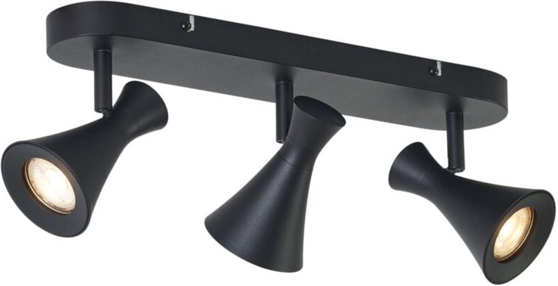 Moderner Deckenstrahler schwarz 3-flammig verstellbar - Triangle