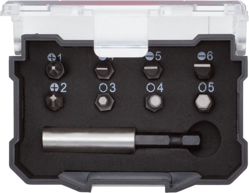R33005009 Bit-Box 1/4 PH+SL+6-kant+Bithalter 9-teilig