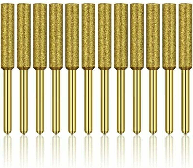 Alovez - shining house Lot de 12 affûteuses de tronçonneuse diamantées, meules à revêtement en titane haute dureté, meul...