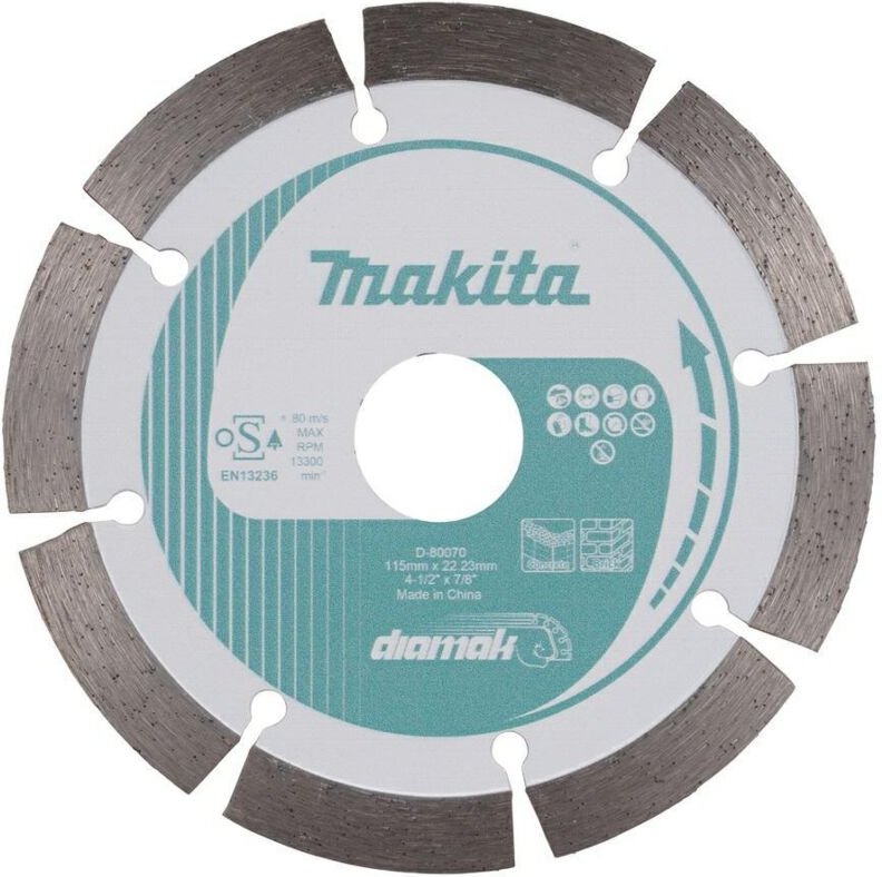 Makita tarcza diamentowa 115x22,23mm Segment (na sucho) beton, cegła, marmur