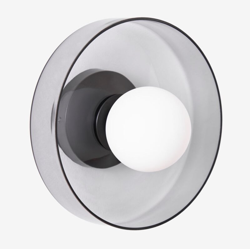 Sklum - Wandleuchte für Badezimmer Jaxal Schwarz Ø25 cm