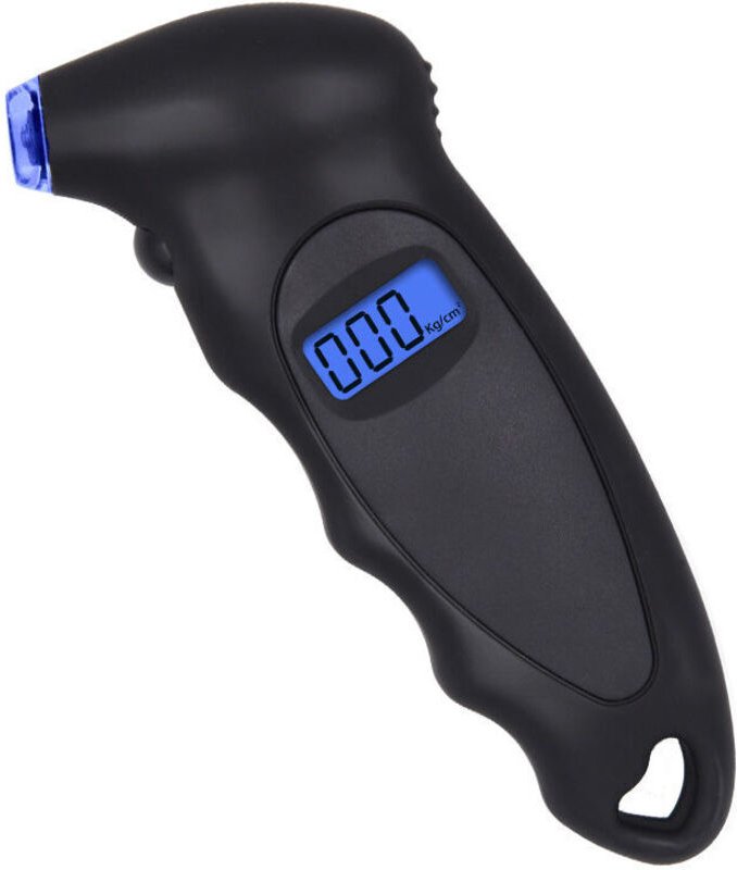 Reifendruckmesser, digitales Reifendruckmessgerät, 150 PSI, 4 Parameter, Reifendruckmesser für Auto und Motorrad, Schwar...