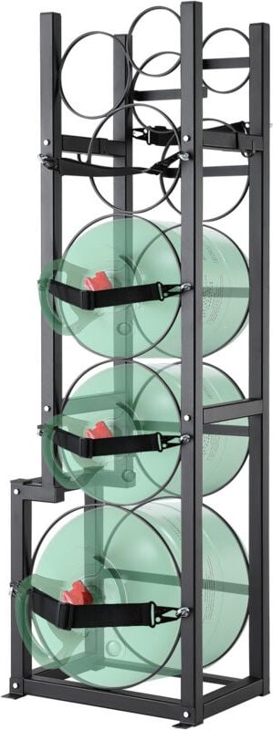 Vevor Kältemitteltankgestell, mit 1 x 50 lbs, 2 x 30 lbs und 3 Weiteren Kleinen Flaschentanks, Zylindertankgestell 15,55...