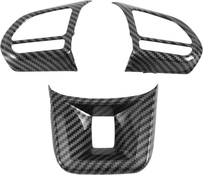 Tlily - 3 Teile/satz abs Auto Lenkrad Taste Abdeckung Aufkleber Innen Dekoration für MG5 MG6 mg zs Carbon faser