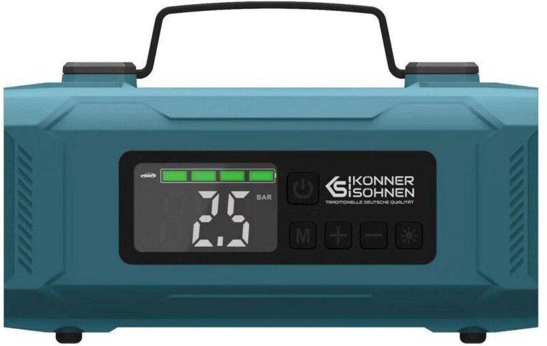 Könner&söhnen - Startgerät mit Akku-Kompressor 4 in 1 ks JSP-2000, Lithium-Ionen-Akku 14800 mAh, pneumatischer Druck 140...