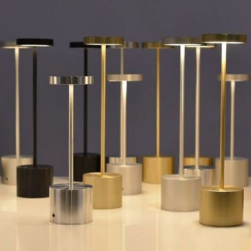 Piao Kabellose Led-Tischlampe, Wiederaufladbare Kleine Schreibtischlampe Aus Metall, 2-Stufen-Dimmung, Modernes Schlafzi...