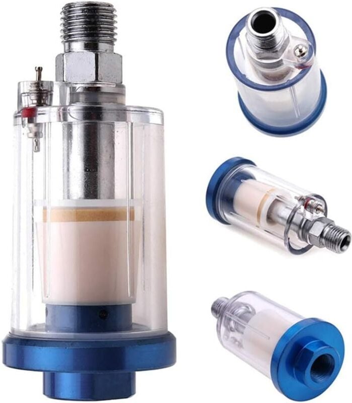 1/4 Zoll BSP Mini-Luftfilter, Feuchtigkeitswasserfalle für Farbspritzpistole, Luftkompressor, Druckluftwerkzeug