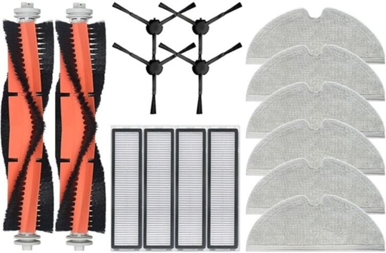 16-teiliges Ersatzteilset für den Roboterstaubsauger Bot D9 MAX/L10 Pro, Hauptseitentuch mit HEPA-Filter