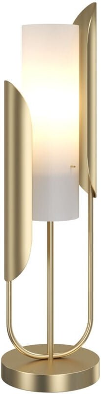 Ipresso Tisch- und Bodentischlampe Gold, Glasschirm Weiß - Maytoni