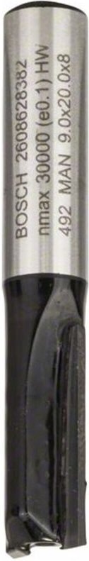 Nutfräser Standard for Wood, 8 mm, D1 9 mm, l 20 mm, g 51 mm - Bosch