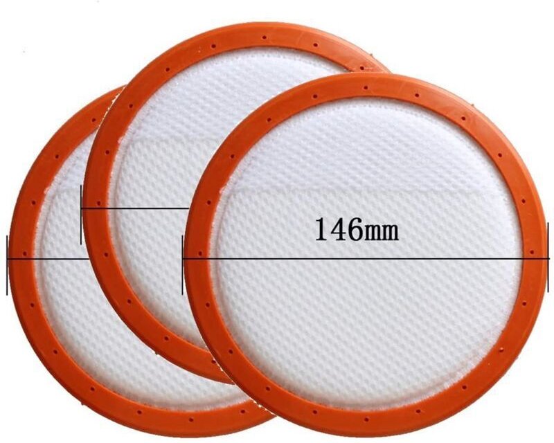 Filtre pour aspirateur en coton lavable rond pour Midea aspirateur C3-L148B C3-L143B VC14A1-VC 146 mm Eléments de filtre...