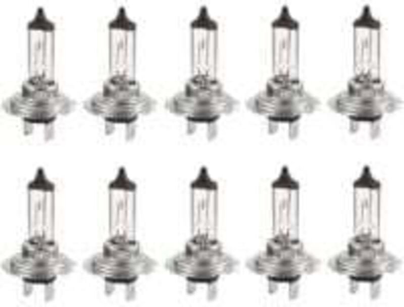 10pcs Ampoule halogène Led 12V H7 55W, Durable Ampoule blanche chaude Feux de route/feux de croisement pour voiture - Ln...