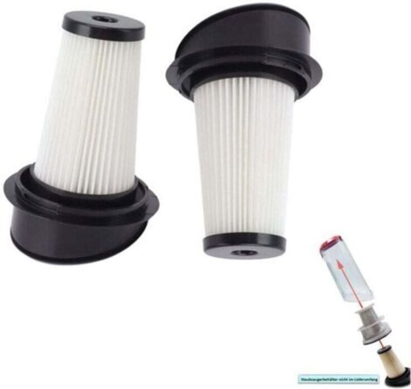 2 Ersatzfilter für Rowenta RH6543 RH6545WH Air Force Light Broom Staubsauger ZR005201 INHHUB