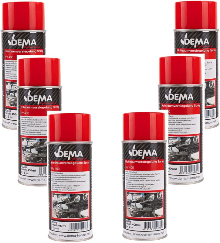 Dema - Hohlraumversiegelung Hohlraumkonservierung professional 400 ml 6-er Set