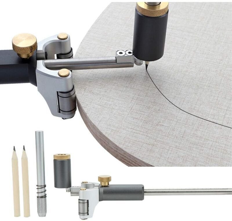 Holzmarkierungslehre, 2-in-1-Holzmarkierungswerkzeug, multifunktionale Radmarkierungslehre, Messwerkzeug, verstellbare P...