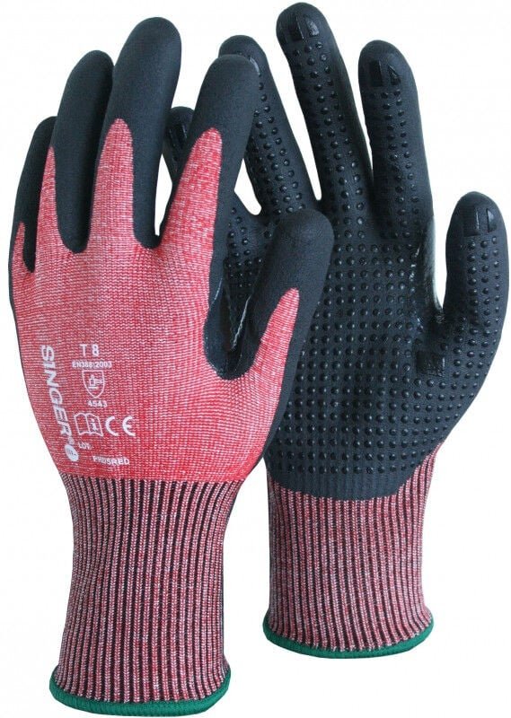Singer Safety - singer Nitril-Schaumstoffhandschuh - Schnittschutz d - PHD5RED10