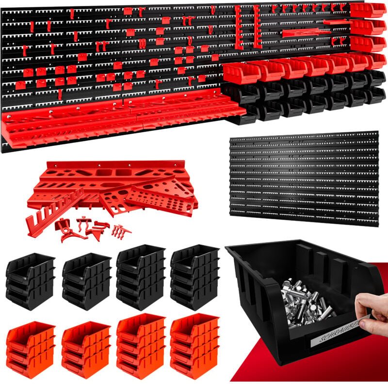 Set Werkzeugwand 65tlg. + Stapelboxen 28tlg.