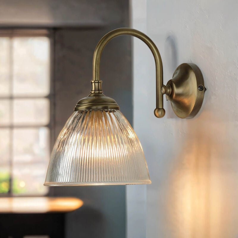 Wandlampe E14 Bronze Messing massiv Klassisch Wandleuchte