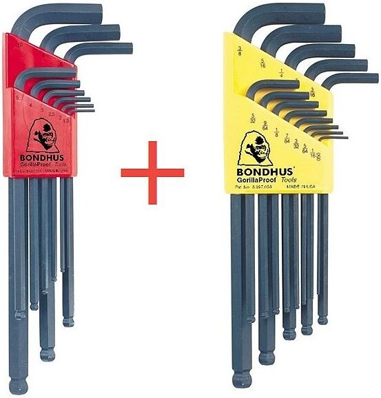 Satz Langer Inbuskugeln, Metrisch Und Zoll, 22 Stück.