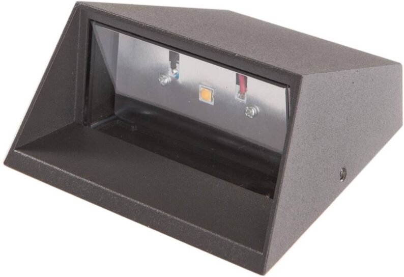 Lucande - led Wandleuchte außen 'Hanno' aus Aluminium von