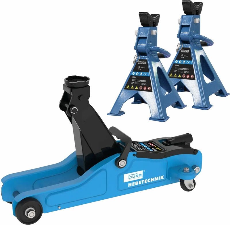 Güde - Reifenwechsel-Set Rangierwagenheber GRH2/330L + 2 Unterstellböcke