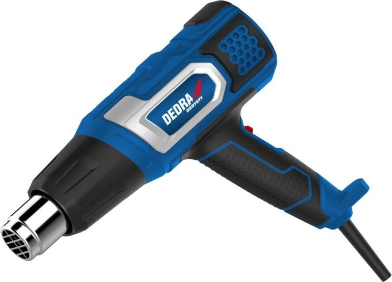 DEDRA Heißluftpistole 2000W - Temperaturregelung und 4 Düsen