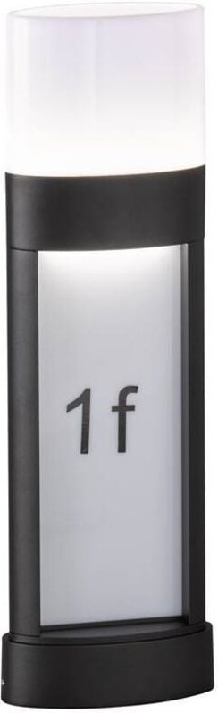 Eingangslampe Außen Stehleuchte Hausnummer Außenleuchte IP54, Wegeleuchte Terrasse Garten, schwarz, Aufkleber, 1x led 10...