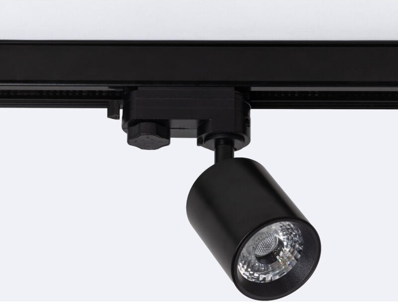 Ledkia - 3-Phasenstromschiene LED-Strahler 10W Dimmbar Mallet Schwarz 3000K Warmweiß